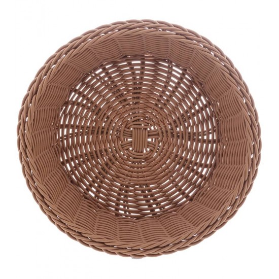 Cesta 21,8x6,5cm De Rattan Plástico Redonda